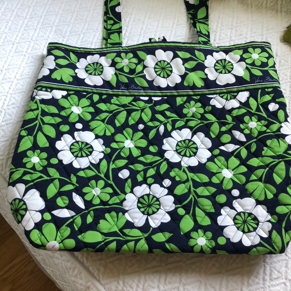 Vera Bradley navy and green bag